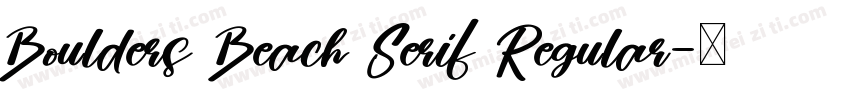 Boulders Beach Serif Regular字体转换